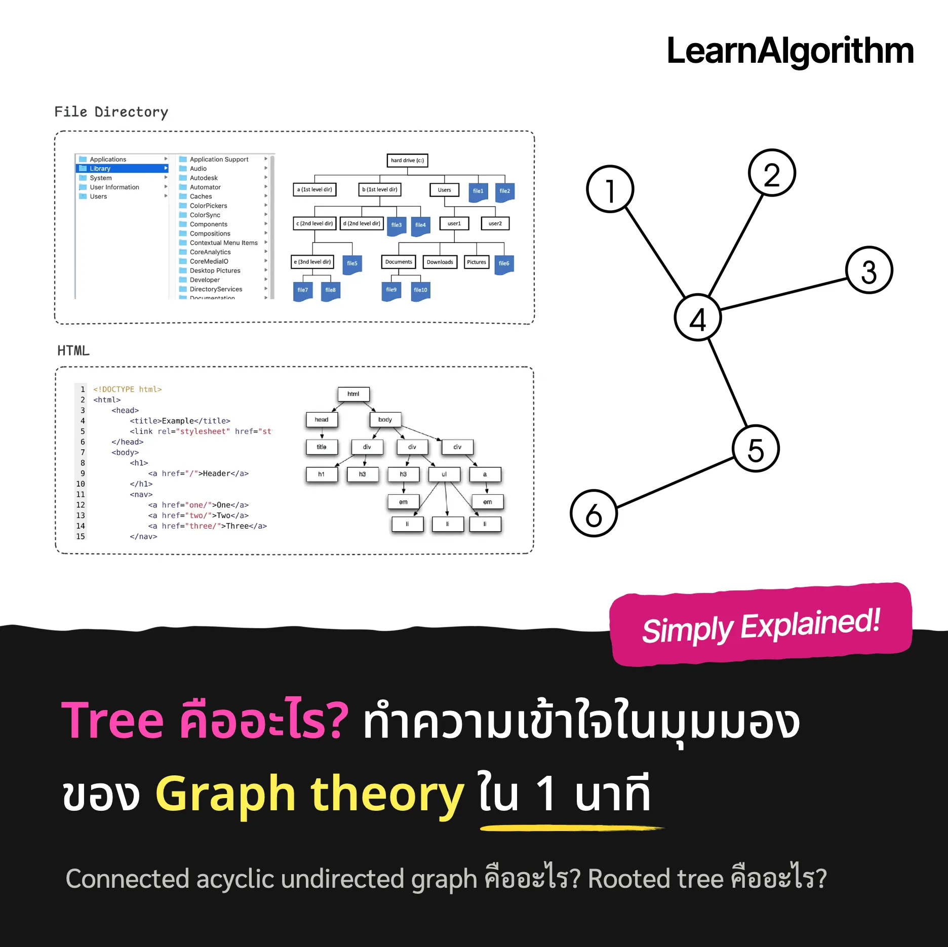 Tree คืออะไร? ทำความเข้าใจในมุมมองของ Graph theory ใน 1 นาที